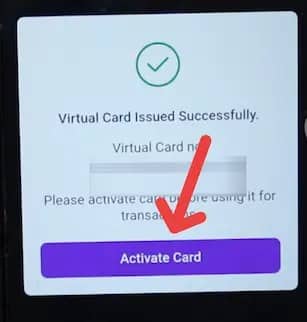 Virtual Debit Card Active करें